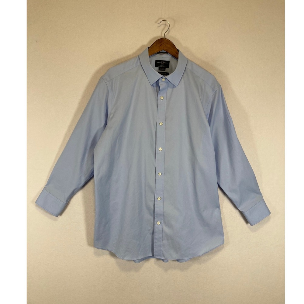 Business Professional Black Brown 1826 Mens 17.5 33 Blue Egyptian Cotton Shirt